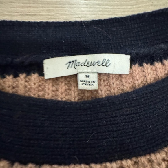 Madewell striped sweater with buttons on shoulders - Picture 4 of 6